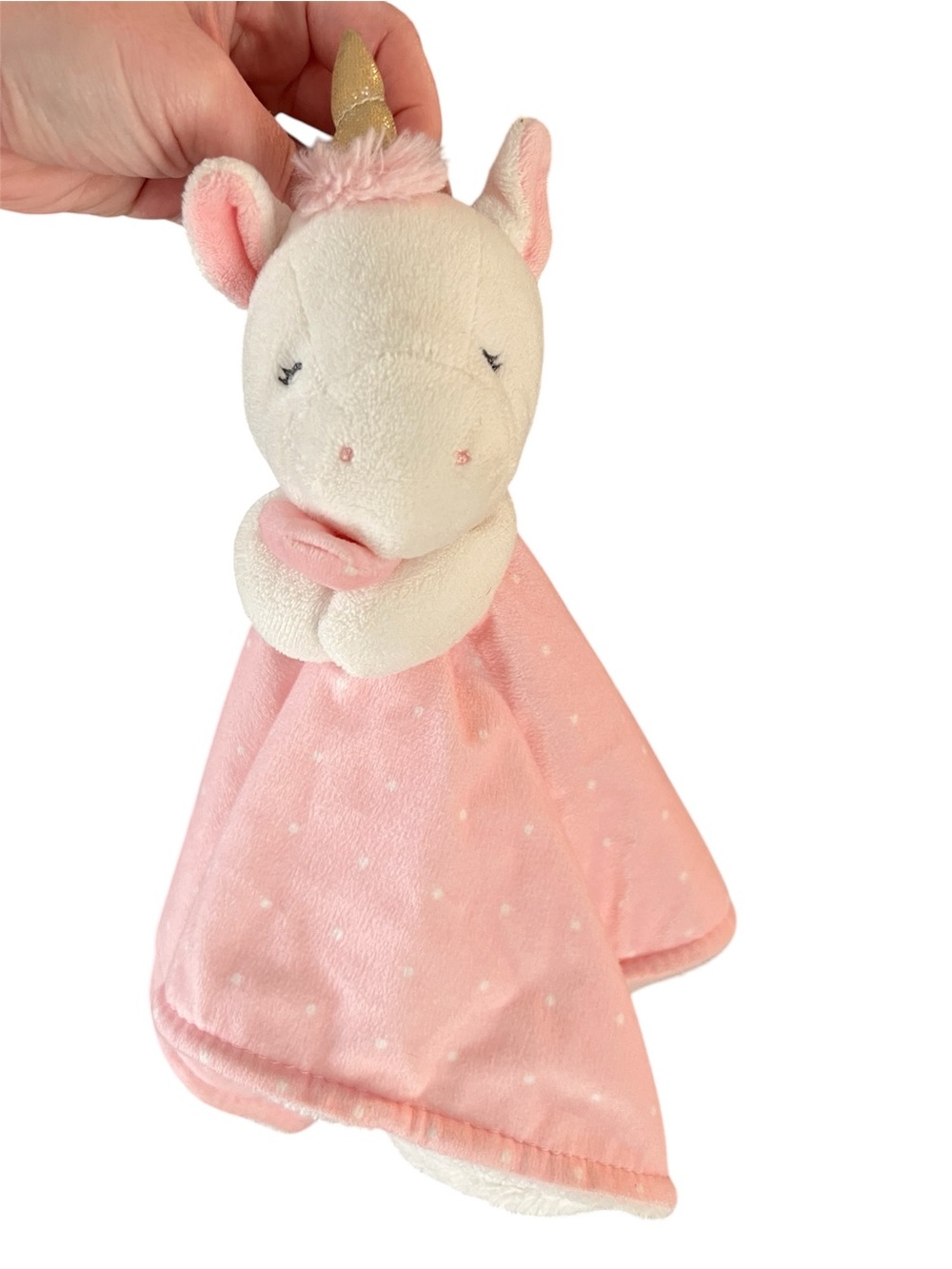 Carters Unicorn Security Blanket Baby Girl Lovey Pink Stuffed Animal Plush